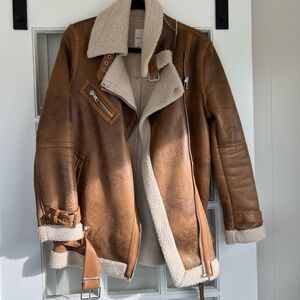 Avec Les Filles Brown Teddy Jacket